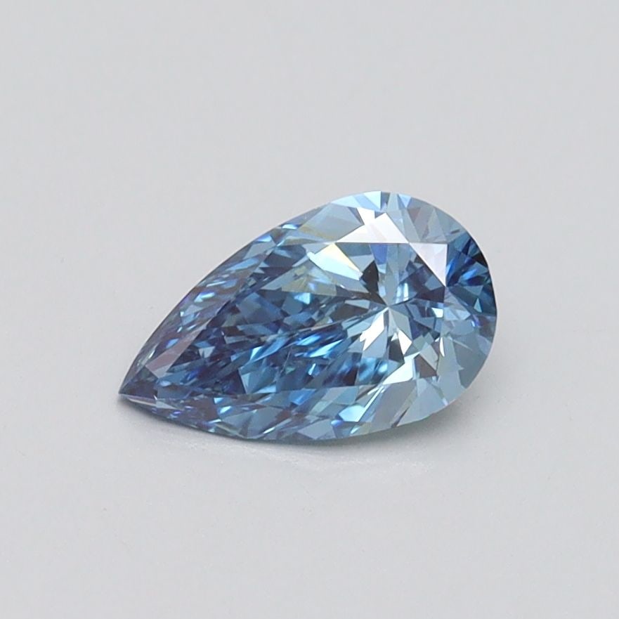 Loose Diamond - PEAR 0.56ct Fancy Vivid Blue VS2: Loose Diamond - PEAR 0.56ct Fancy Vivid Blue VS2 Source: This is a real non-mined Diamond that has been grown in a lab Shape: PEAR Carats: 0.56 Color: Fancy Vivid Blue Certification: IGI Video: