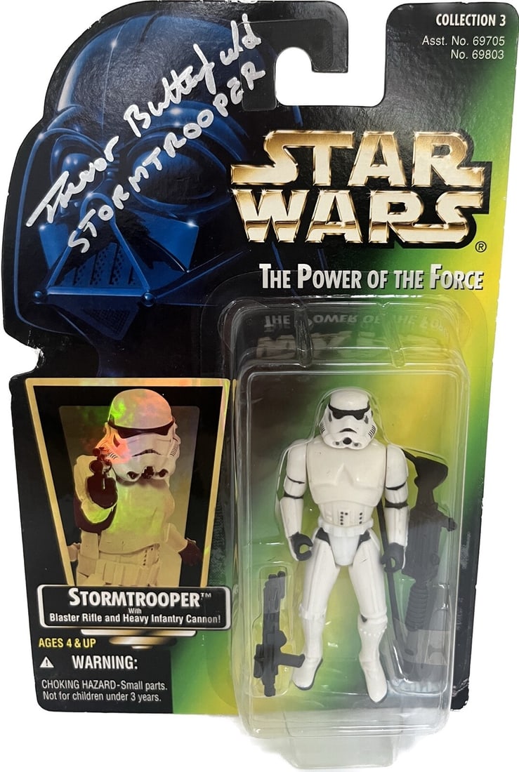 Autographed Star Wars Power of the Force Stormtrooper Figure Trevor Butterfield BAS (1 of 1)
