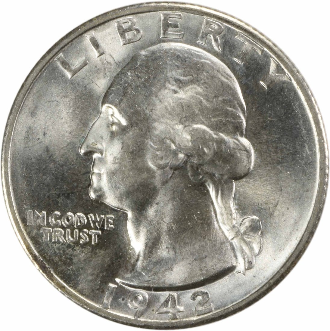 1942-S Washington Silver Quarter Choice BU Uncertified Coin (1 of 2)