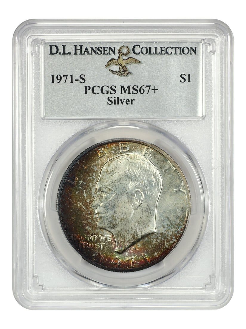 1971-S $1 PCGS MS67+ Eisenhower Dollar Ex D.L. Hansen (1 of 4)
