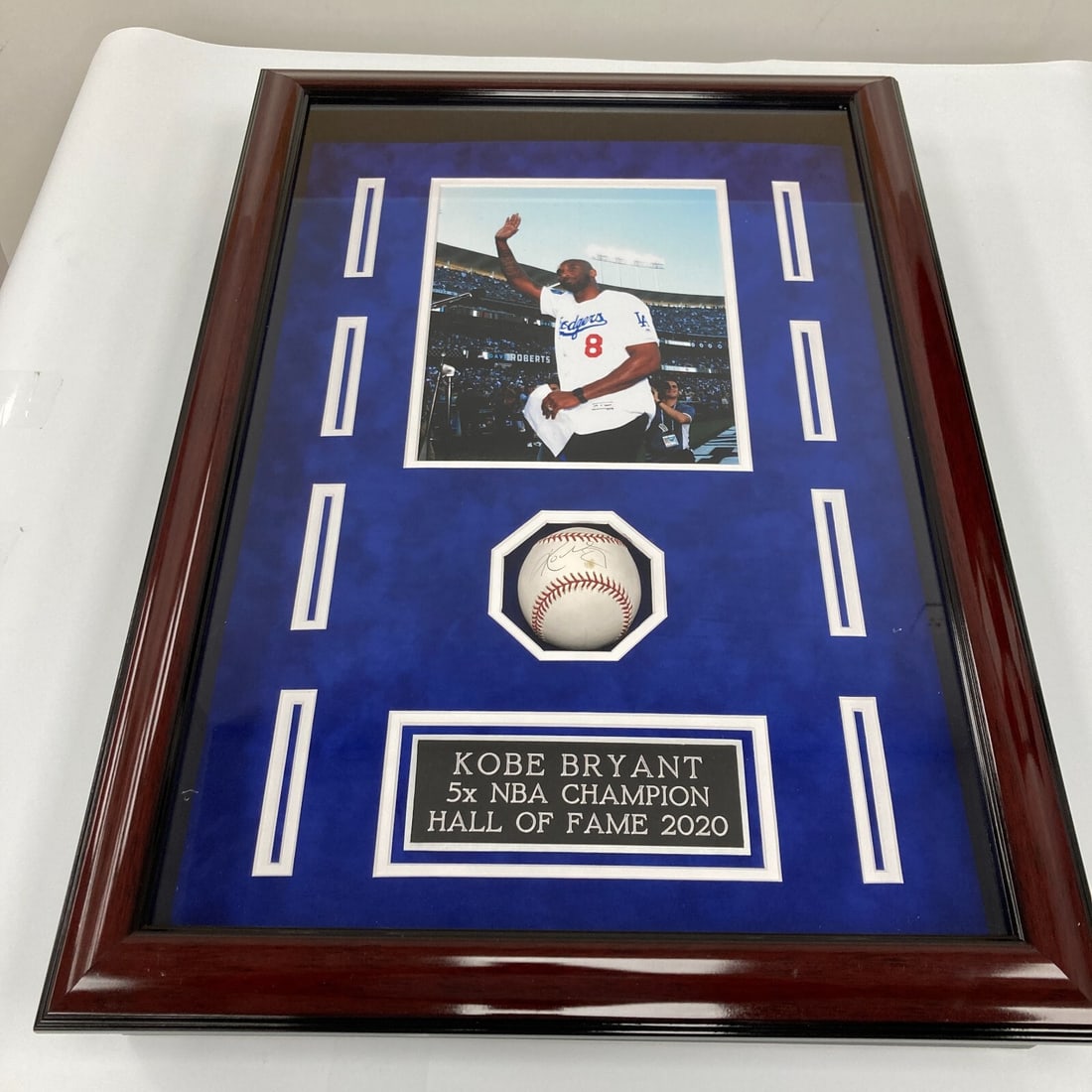 Kobe Bryant Signed MLB Baseball Custom Framed with PSA DNA COA (1 of 8)