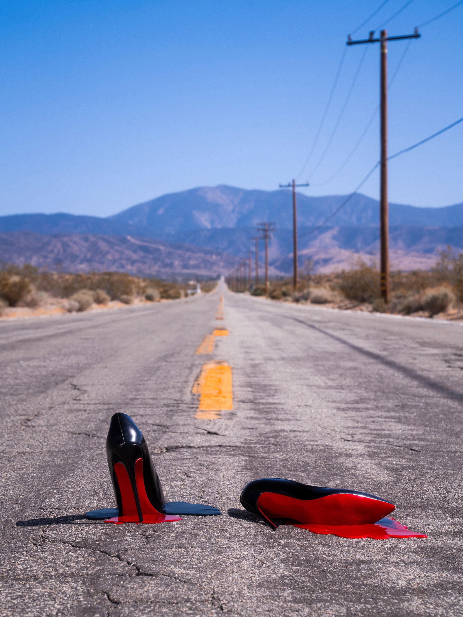 Brendan North signed 32 x 24 inch archival photo High Heel Heatwave edition 1 of 7: Brendan North signed 32 x 24 inch archival photo High Heel Heatwave edition 1 of 7 "High Heel Heatwave" is a contemporary photographic print by Brendan North, created in 2020. This limited edition dig