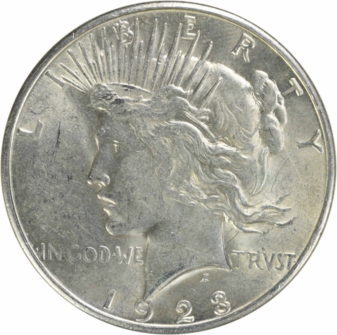 1923-S Peace Silver Dollar AU Uncertified 90% Silver Coin (1 of 2)