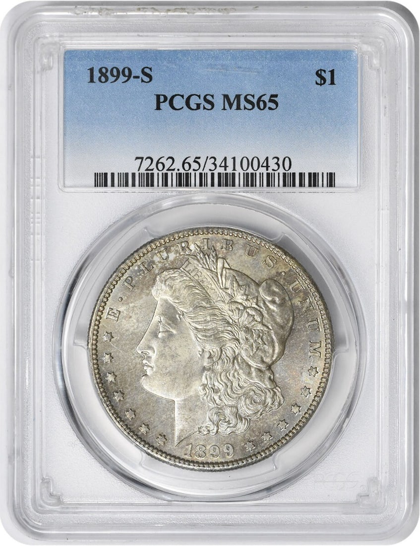 1899-S Morgan Silver Dollar MS65 PCGS Uncirculated Coin (1 of 4)