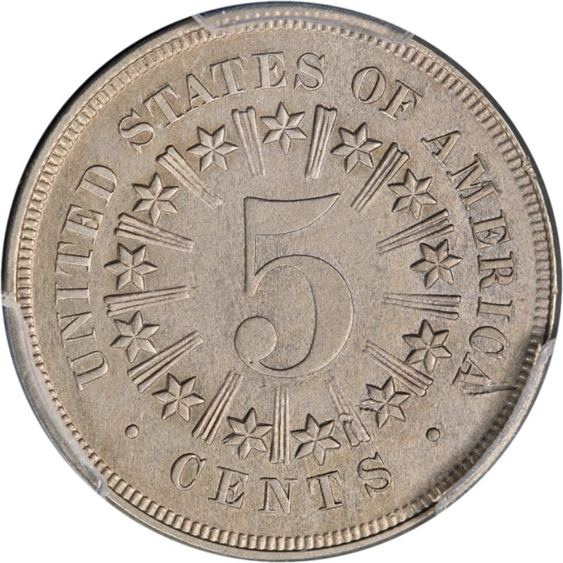 1867 Shield Nickel Rays Proof PCGS PR62 Key Date RARE Coin: 1867 Shield Nickel Rays Proof PCGS PR62 Key Date RARE Coin This exquisite 1867 Shield Nickel Rays Proof is a true rarity and a key date in numismatic collections. Certified by PCGS with a grade of PR6