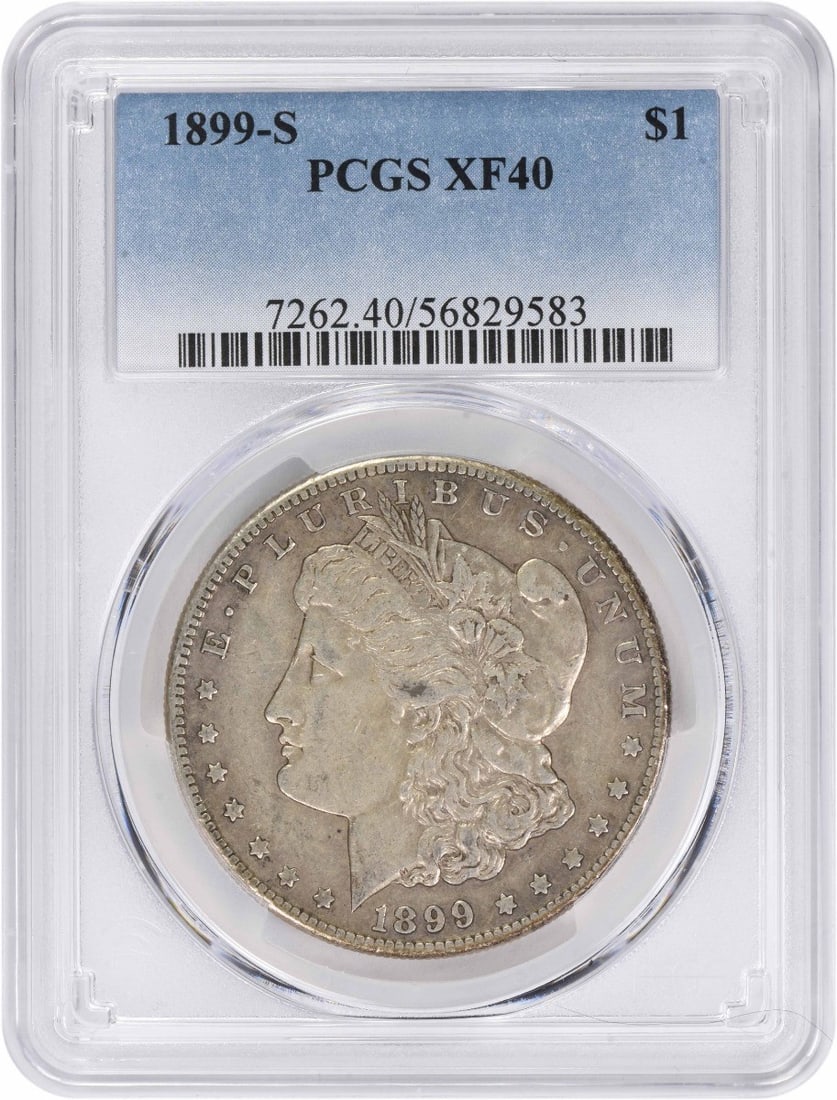 1899-S Morgan Silver Dollar EF40 PCGS Certified Coin (1 of 2)