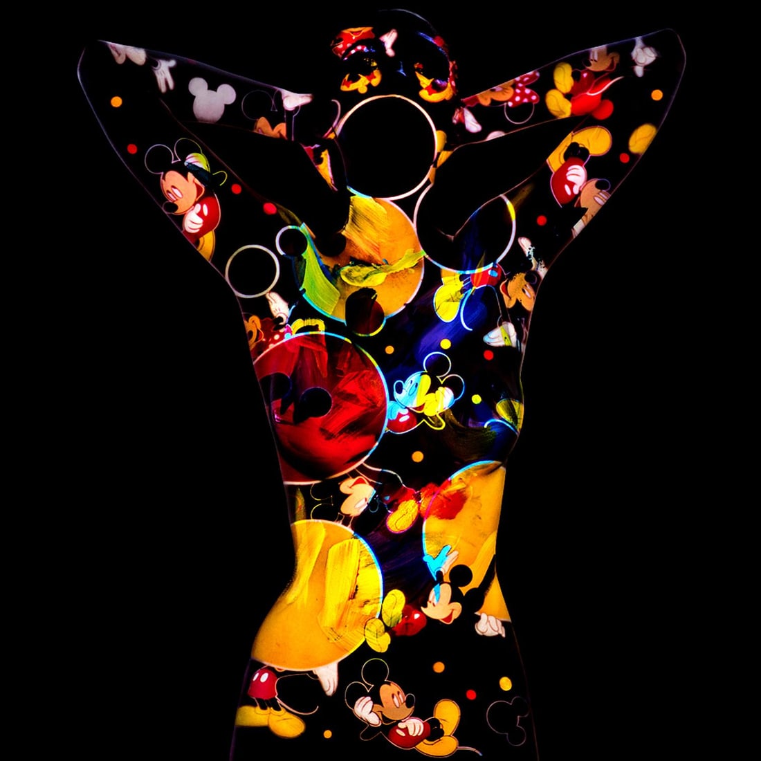 Minnie/Mickey MM19 Photography 48 x 48 Edition 1 of 10 by Giuliano Bekor: Minnie/Mickey MM19 Photography 48 x 48 Edition 1 of 10 by Giuliano Bekor Explore the vibrant world of pop art with "Minnie/Mickey MM19," a striking photography piece by acclaimed artist Giuliano Bekor