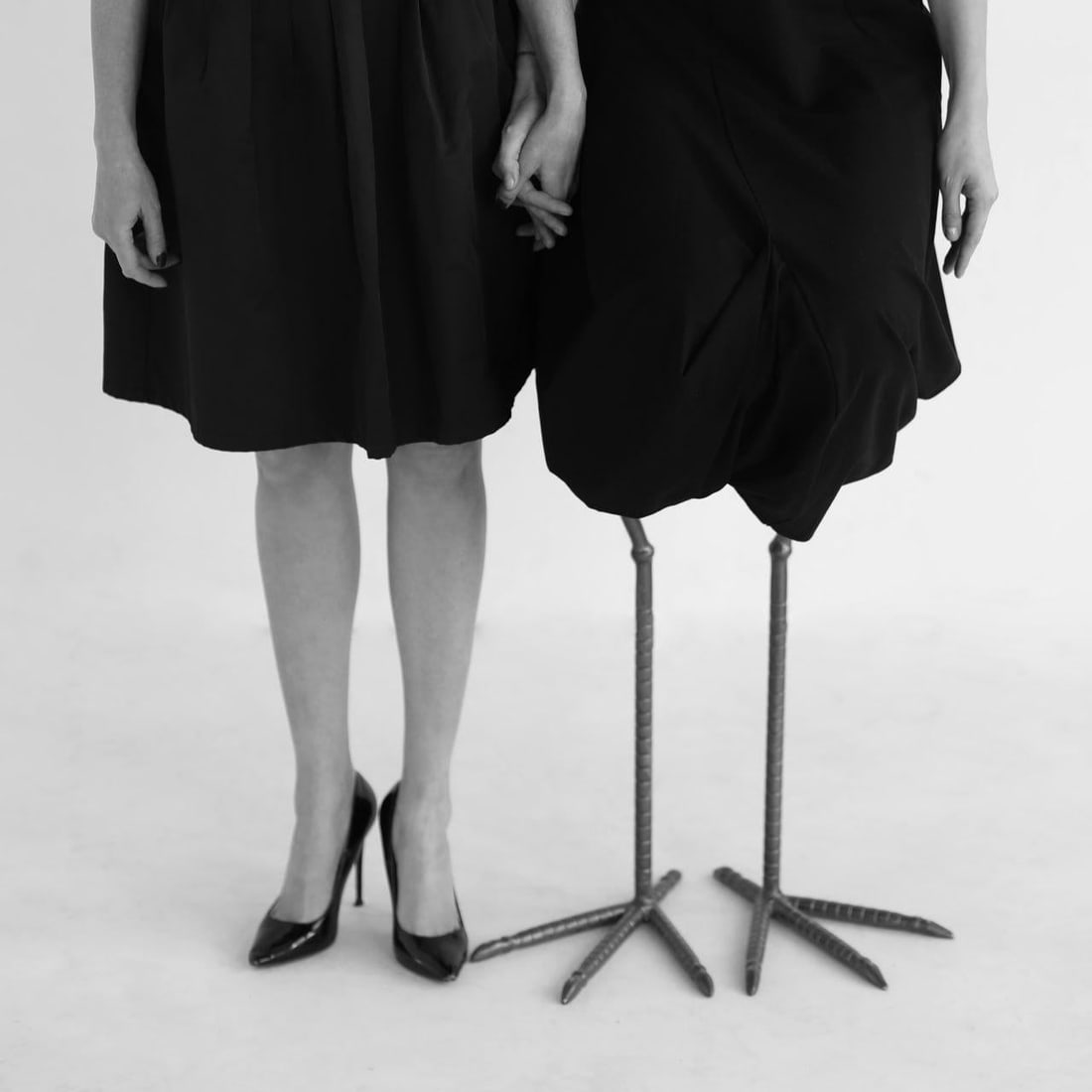 Olha Stepanian Chick-Chick Black & White Photo 39x39 Ed. of 3: Olha Stepanian Chick-Chick Black & White Photo 39x39 Ed. of 3 Presenting "Chick-Chick," a striking piece of black and white photography by Olha Stepanian, measuring 39" x 39". This contemporary artwor