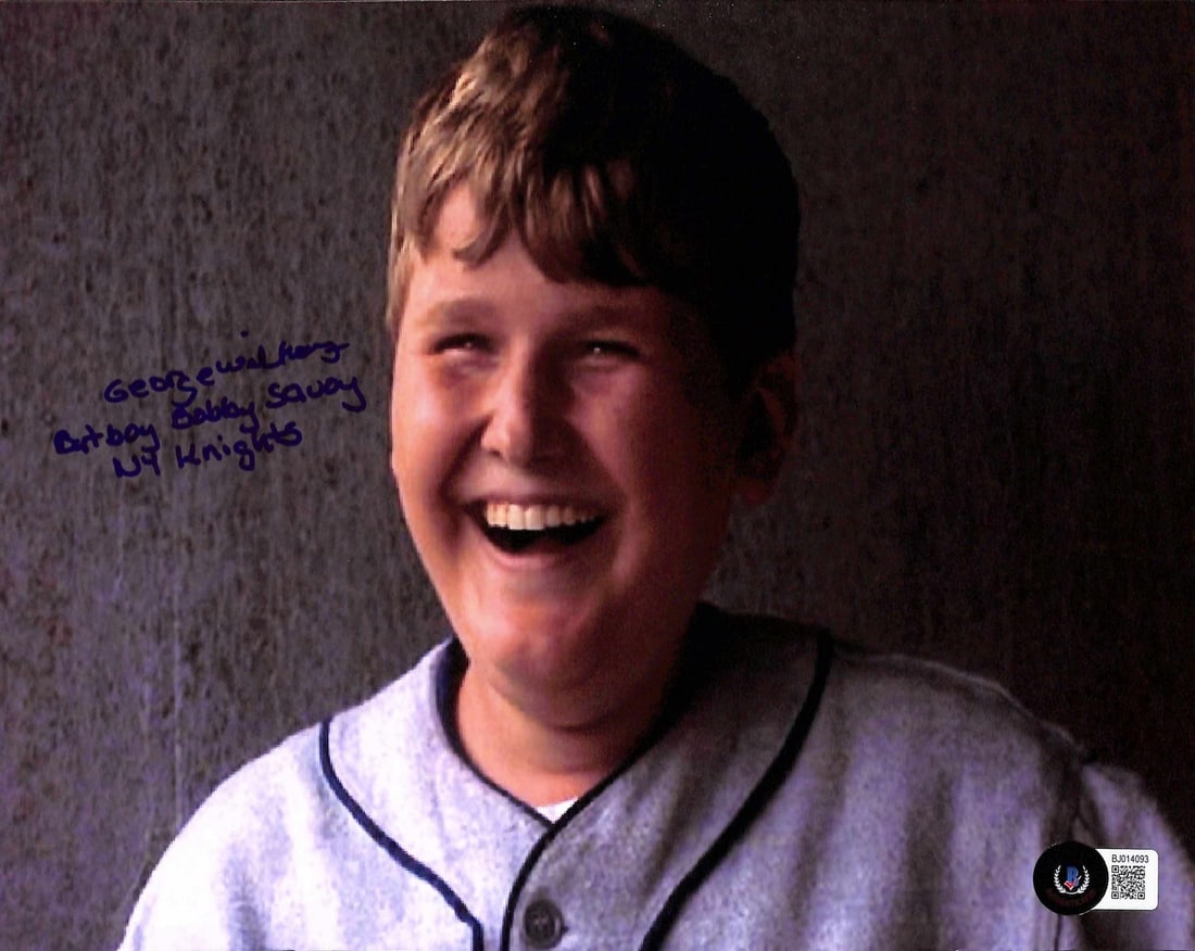 George Wilkosz Signed 8x10 Batboy Photograph The Natural Beckett Certified: George Wilkosz Signed 8x10 Batboy Photograph The Natural Beckett Certified This is an original signed 8x10 color photograph featuring actor George Wilkosz as batboy Bobby Savoy from the film The Natur