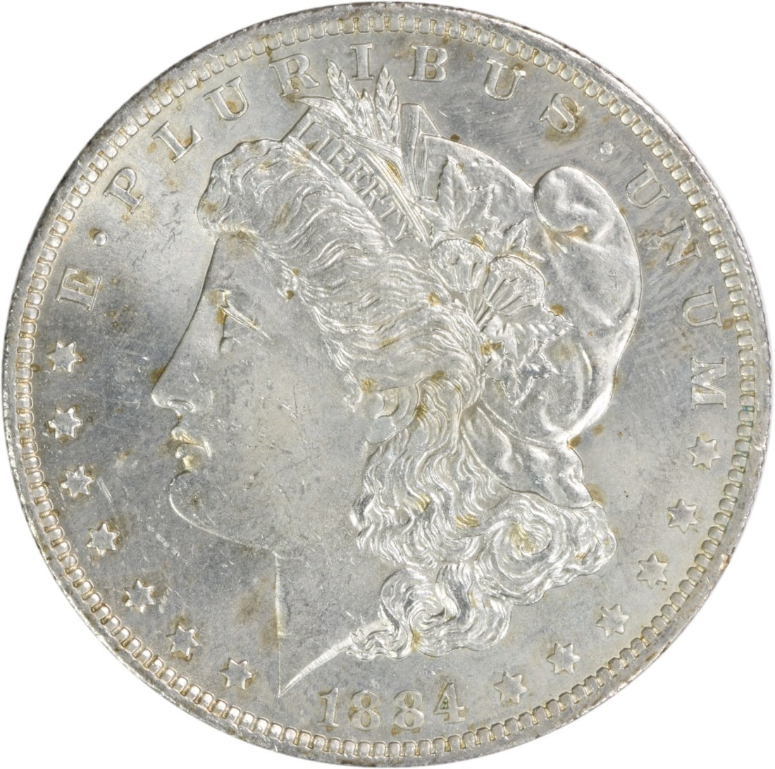 1884-O Morgan Silver Dollar Choice BU Uncertified Silver Coin: 1884-O Morgan Silver Dollar Choice BU Uncertified Silver Coin This 1884-O Morgan Silver Dollar is a stunning representation of American coinage. Featuring a composition of silver, this uncirculated co