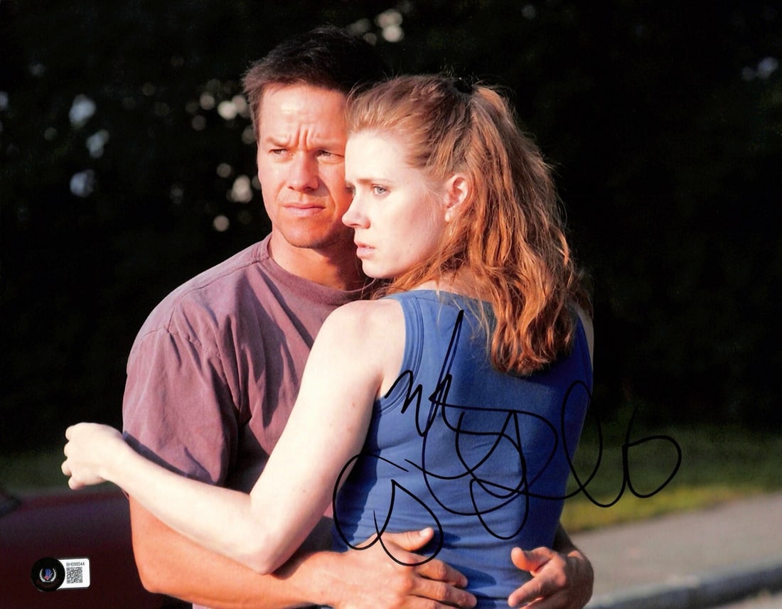Amy Adams Mark Wahlberg Signed 11x14 Photo The Fighter Beckett Certified: Amy Adams Mark Wahlberg Signed 11x14 Photo The Fighter Beckett Certified This autographed 11x14 photograph features actors Amy Adams and Mark Wahlberg from the acclaimed film The Fighter. The photo is