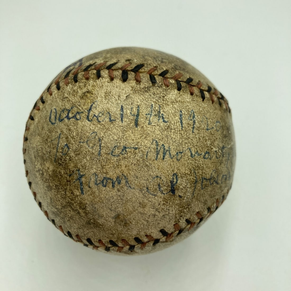Rare 1920 Al Jolson Signed Baseball JSA COA Unique Inscription: Rare 1920 Al Jolson Signed Baseball JSA COA Unique Inscription This rare 1920 Official National League Baseball features a single autograph from the legendary entertainer Al Jolson. The signature is i