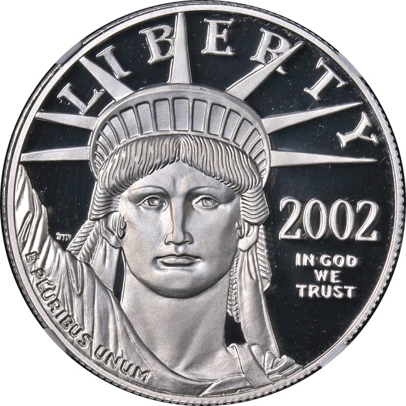 NGC PF70 Ultra Cameo 2002-W $100 Platinum Eagle 1 oz Brown Label Coin (1 of 4)