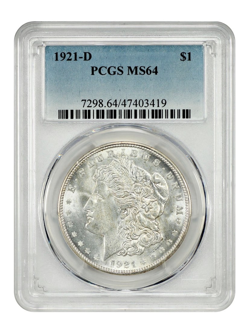1921-D Morgan Dollar PCGS MS64 Uncirculated Denver Mint (1 of 4)