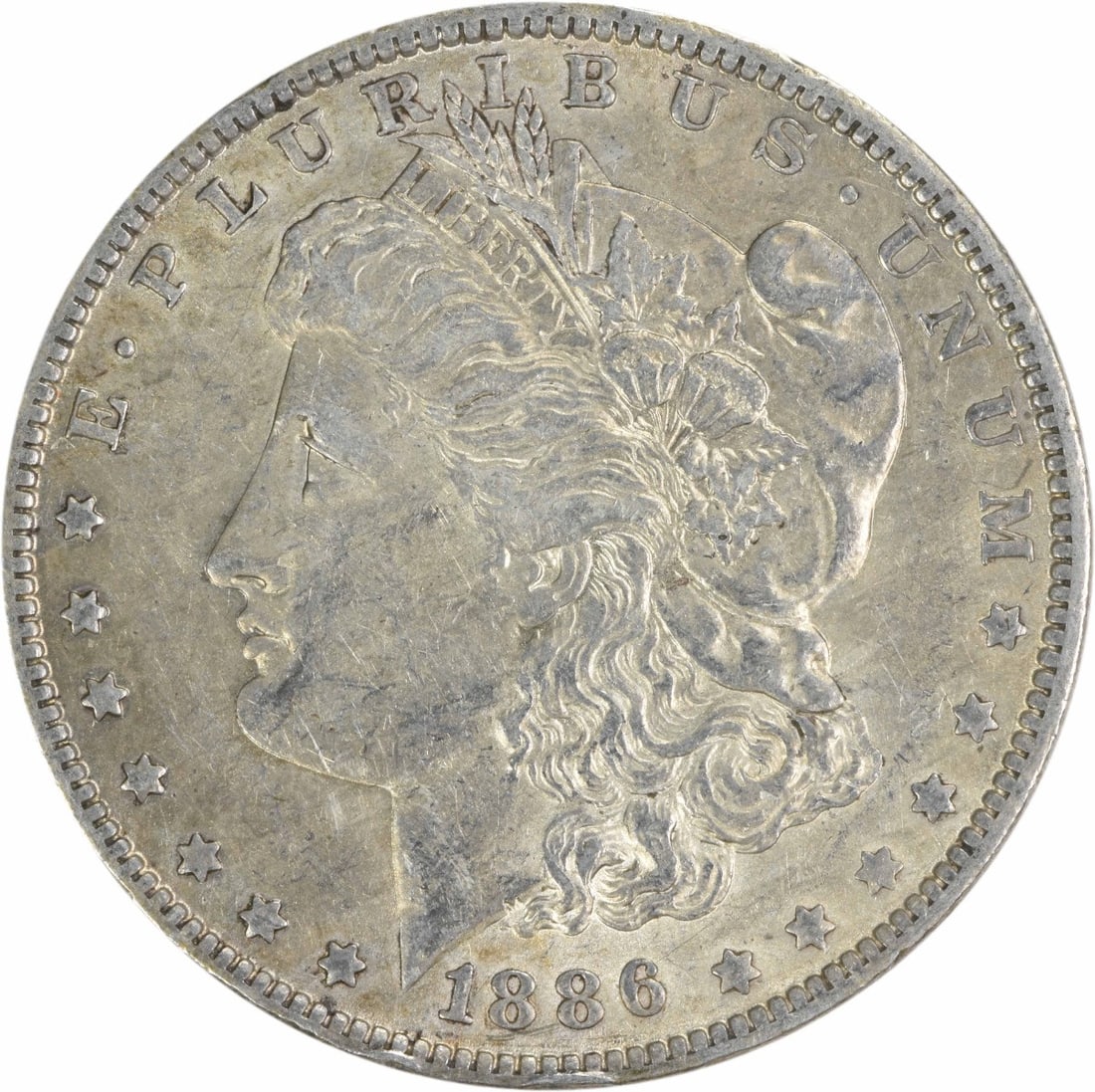 1886-O Morgan Silver Dollar AU 90% Silver Uncertified Coin (1 of 2)