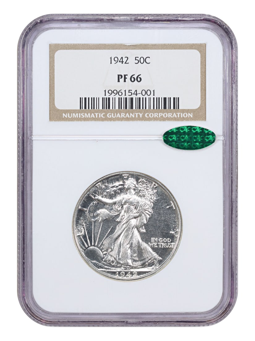 1942 Proof Walking Liberty Half Dollar NGC CAC PR66 (1 of 6)