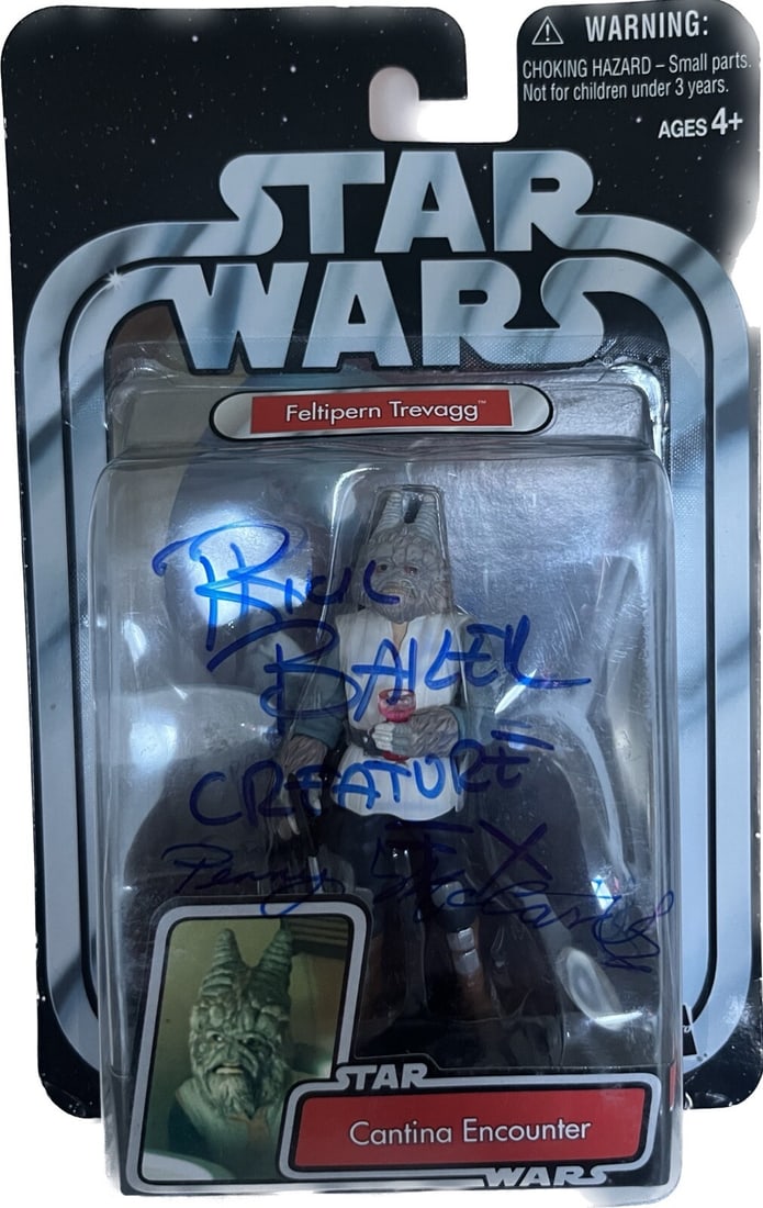 Feltipern Trevagg Star Wars Trilogy Figure Signed by Rick Baker Penny McCarthy Beckett: Feltipern Trevagg Star Wars Trilogy Figure Signed by Rick Baker Penny McCarthy Beckett This is a pre-owned 2004-05 Star Wars The Original Trilogy Collection action figure of Feltipern Trevagg, produce