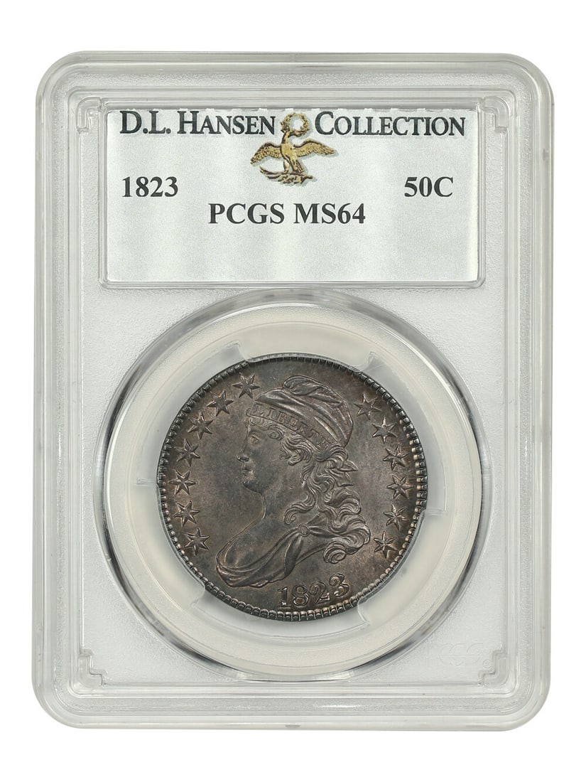 1823 Capped Bust Half Dollar 50C PCGS MS64 D.L. Hansen (1 of 4)