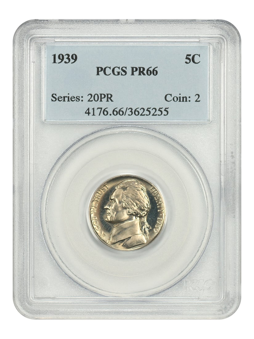 1939 Jefferson Nickel Proof PR66 PCGS Reverse of 1938 Philadelphia (1 of 6)