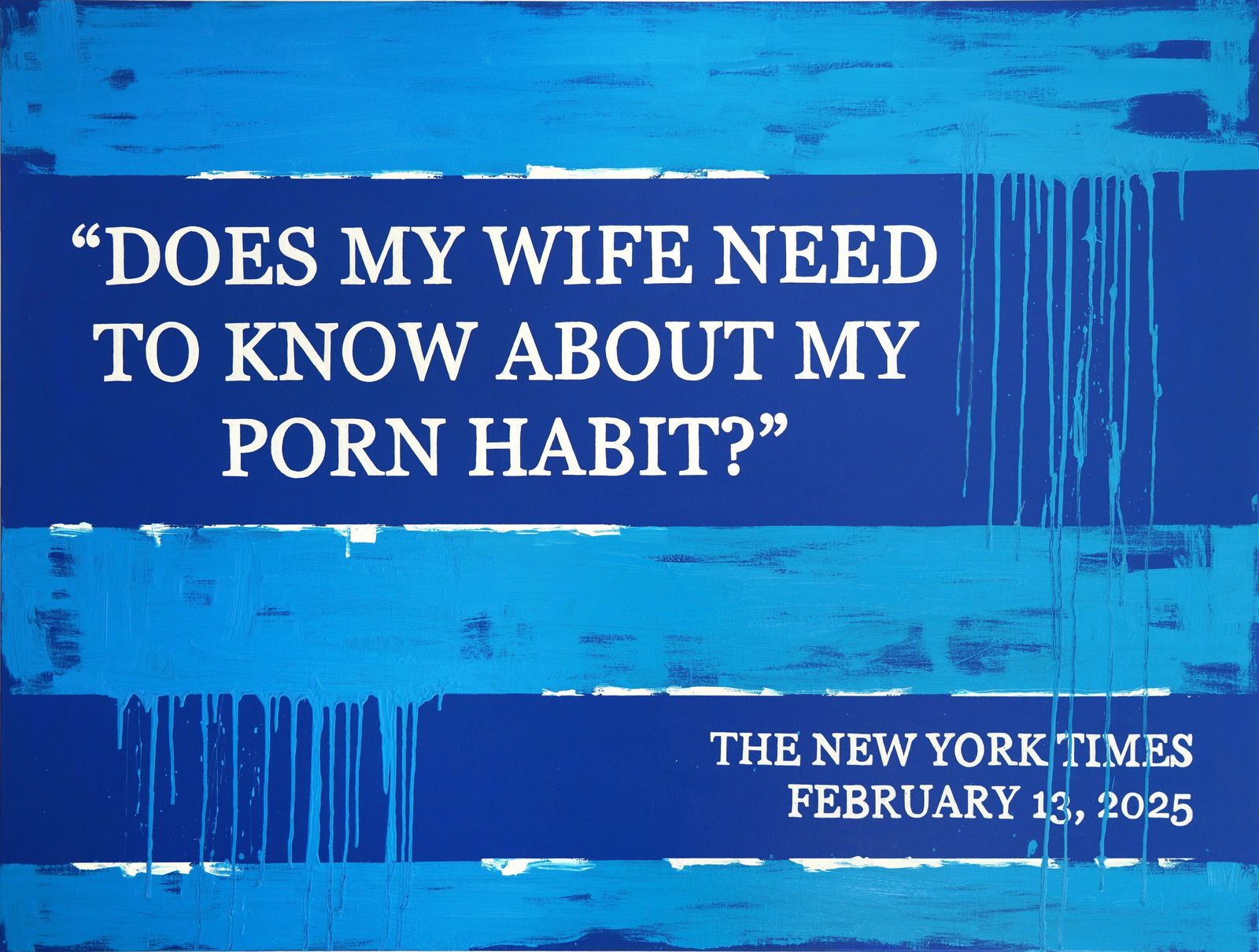 Contemporary Painting 'Porn Habit' 36 x 48 in by Tetiana Kalivoshko: Contemporary Painting 'Porn Habit' 36 x 48 in by Tetiana Kalivoshko Introducing "Porn Habit," a stunning contemporary painting by Ukrainian-American artist Tetiana Kalivoshko. This vibrant piece measu