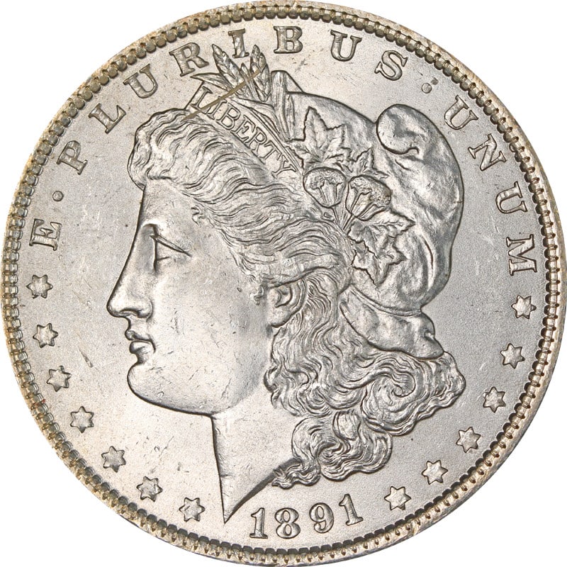 1891-P Morgan Silver Dollar Circulated Silver Coin (1 of 2)