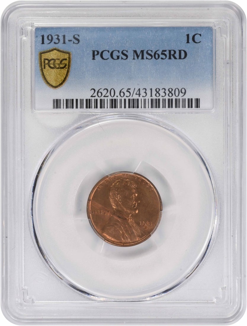 1931-S Lincoln Wheat Cent MS65RD PCGS Uncirculated (1 of 2)