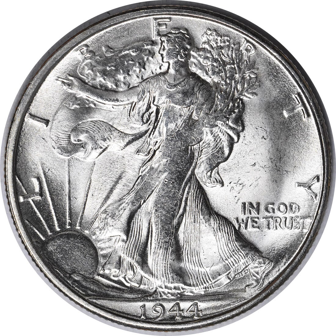 1944 S Over S Walking Liberty Half Dollar Silver Choice BU Uncertified (1 of 2)