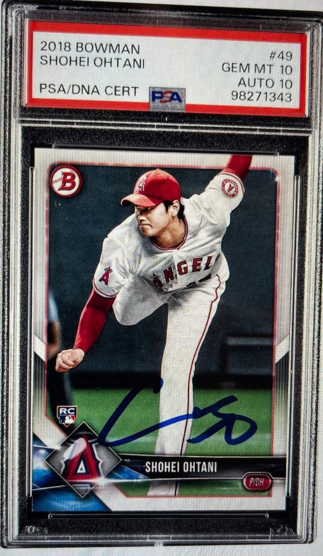 Shohei Ohtani 2018 Bowman Signed Rookie Card PSA 10 Auto 10 (1 of 2)