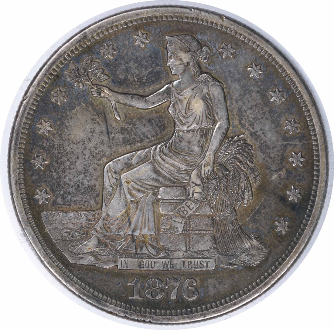 1876-S Trade Silver Dollar EF Uncertified San Francisco Coin (1 of 2)