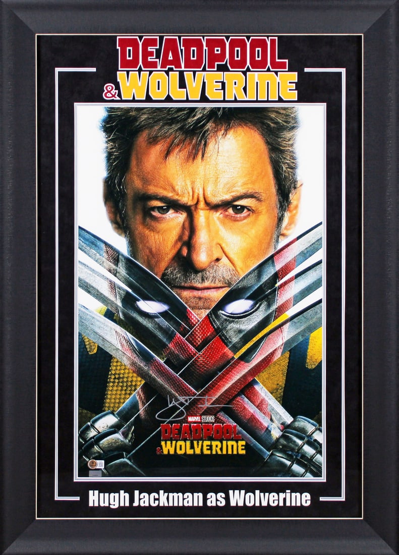 Hugh Jackman Signed Framed 16x24 Photo Beckett Authenticated Deadpool Wolverine (1 of 3)