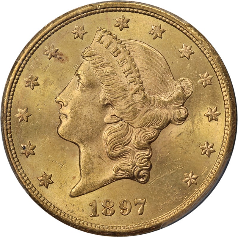 PCGS MS63 1897-S $20 Liberty Gold Coin United States Strong Eye Appeal (1 of 4)