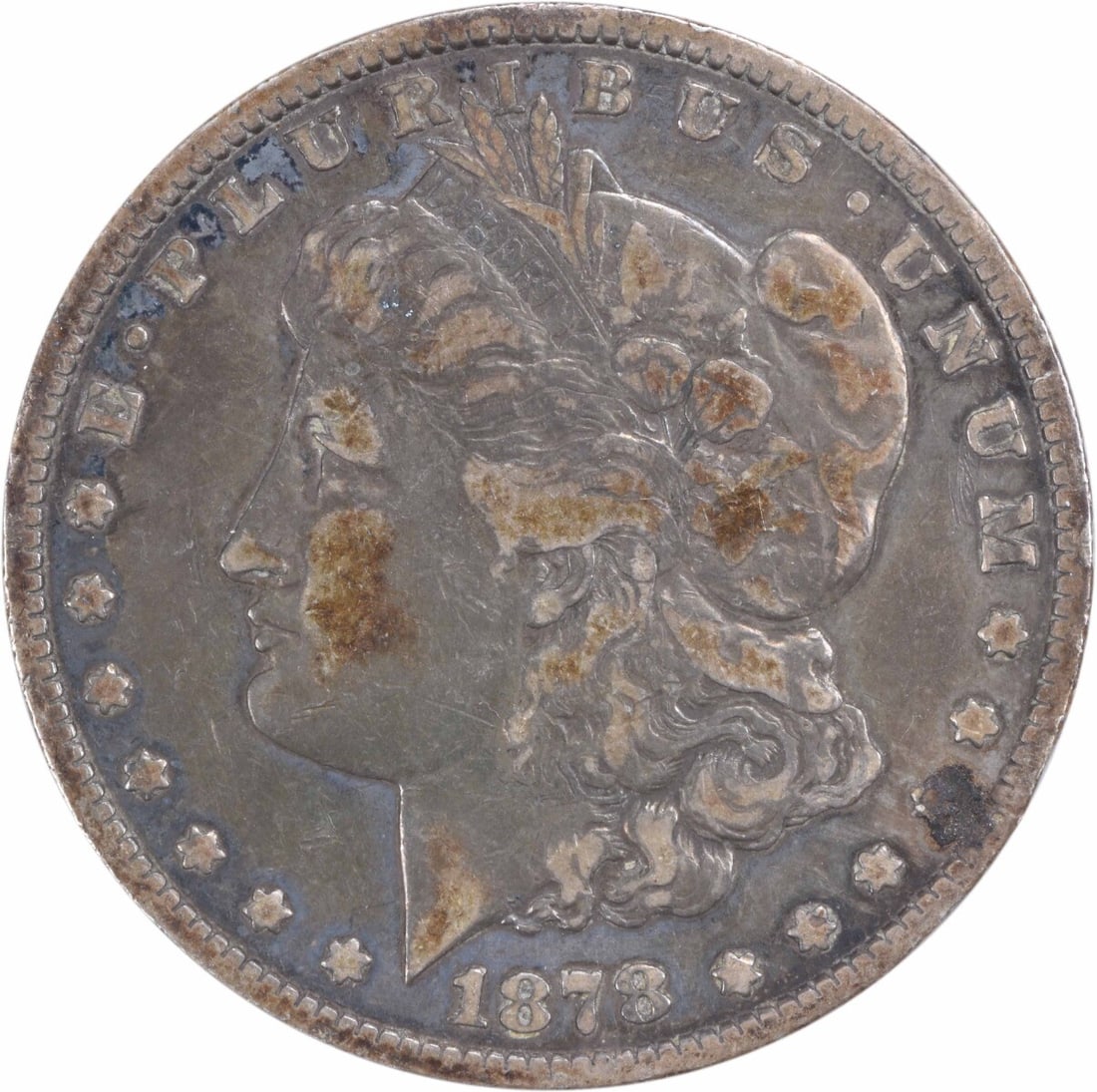 1878-CC Morgan Silver Dollar 90% Silver VF Uncertified Coin: 1878-CC Morgan Silver Dollar 90% Silver VF Uncertified Coin This 1878-CC Morgan Silver Dollar is a classic piece of American numismatic history. Featuring a design by George T. Morgan, this coin is co