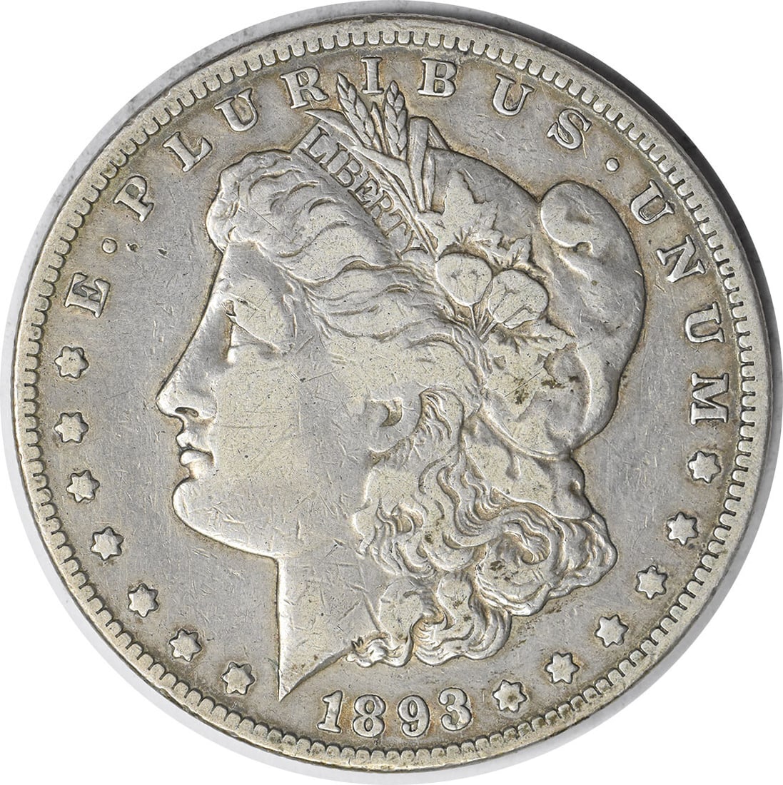 VF Grade 1893 Carson City Morgan Silver Dollar Uncertified Coin (1 of 2)