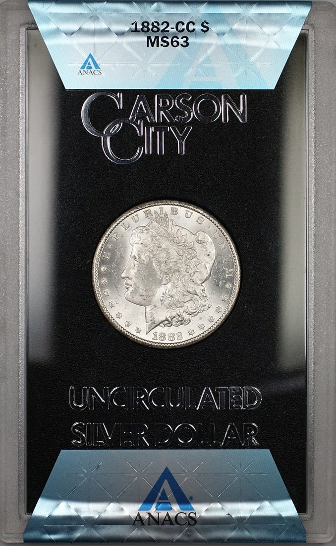 ANACS MS-63 1882 Carson City Morgan Dollar GSA Hoard with Box and COA (1 of 3)