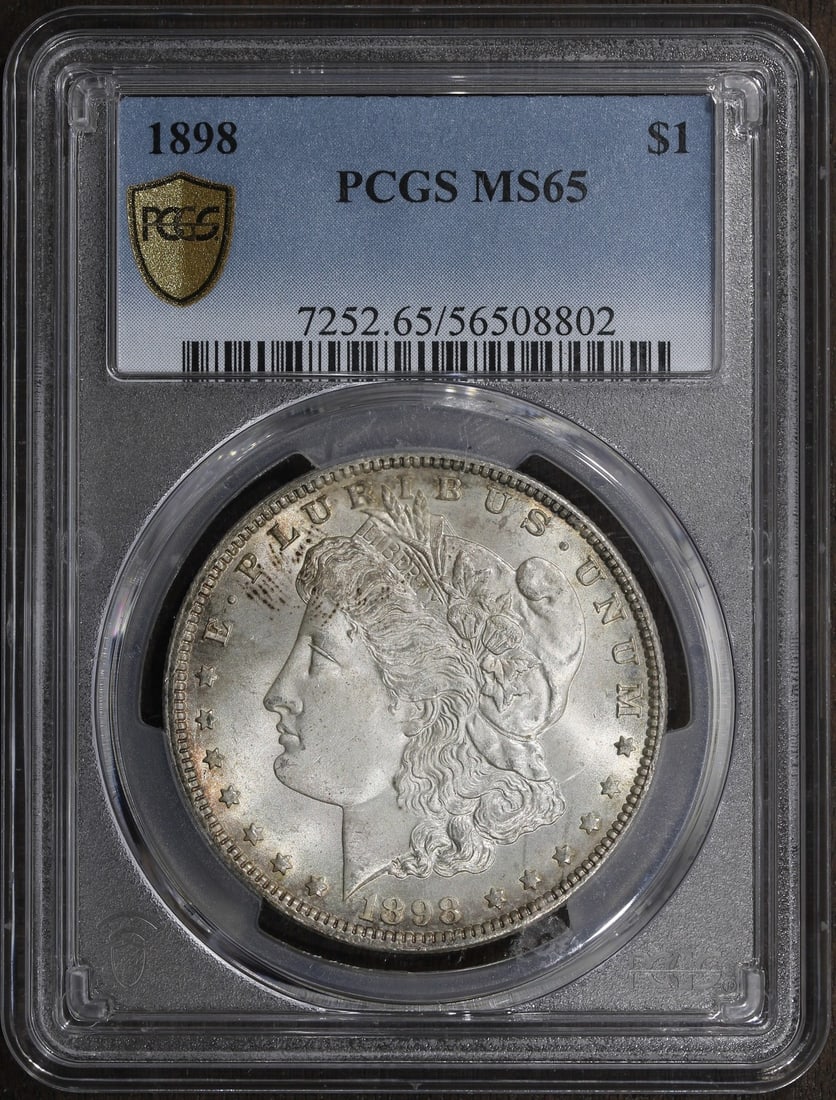 1898 Morgan Dollar Silver MS65 PCGS Certified Low Mintage Uncirculated $1 Coin (1 of 3)
