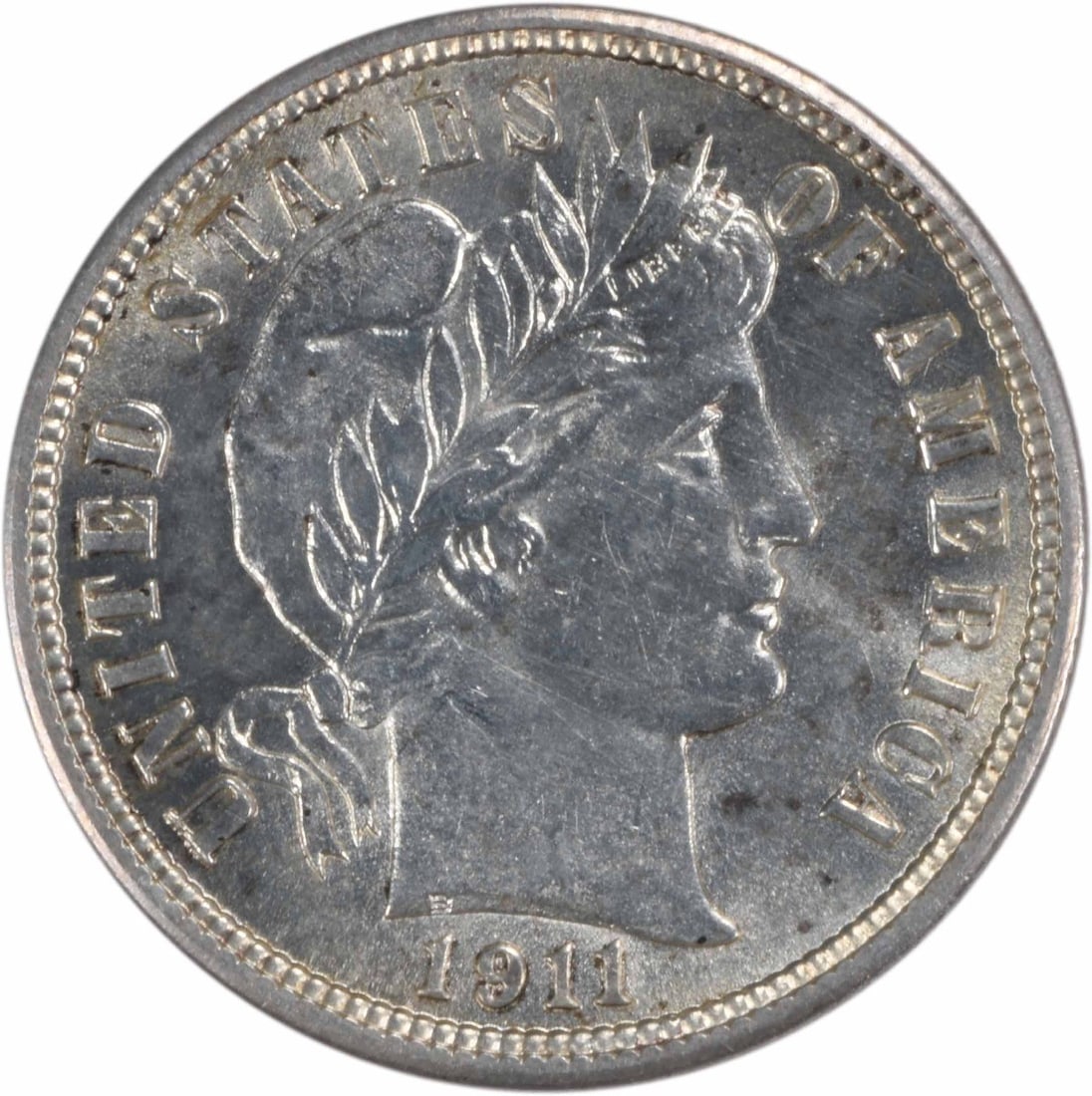 1911 Barber Silver Dime Choice BU Uncertified Coin: 1911 Barber Silver Dime Choice BU Uncertified Coin This 1911 Barber Silver Dime is a notable collectible with a denomination of 10 cents. It features a Choice BU grade, indicating it is uncirculated a