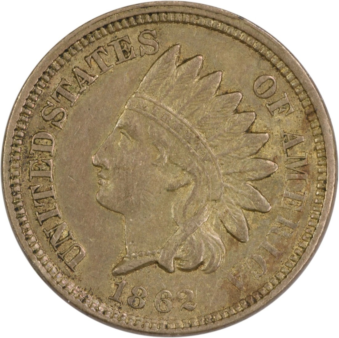 1862 Indian Head Cent AU Uncertified Philadelphia Mint (1 of 2)