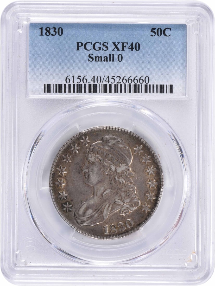 1830 Bust Half Dollar 50C XF PCGS Certified Silver Coin (1 of 2)