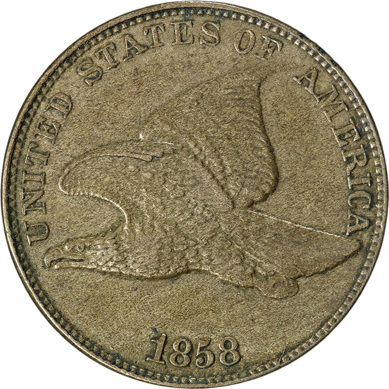 1858 Flying Eagle Cent Large Letters Choice AU Superb Appeal (1 of 2)
