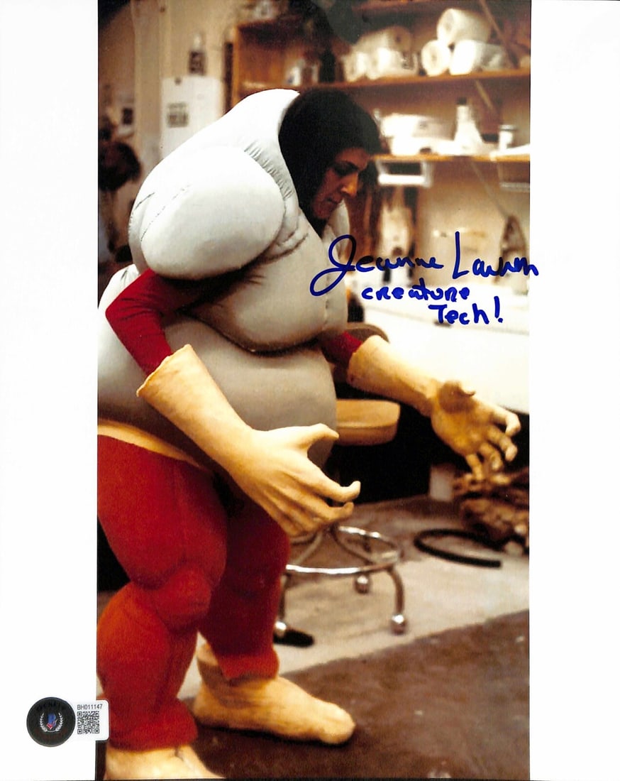 8x10 Star Wars Return of the Jedi Photo Signed by Jeanne Lauren Beckett Authenticated: 8x10 Star Wars Return of the Jedi Photo Signed by Jeanne Lauren Beckett Authenticated This is an original 8x10 photograph signed by Jeanne Lauren, who served as a creature tech specialist at ILM for S