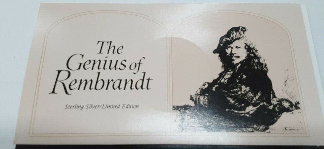 Rembrandt Christ Sea of Galilee .925 Silver Medal in Original Card: Rembrandt Christ Sea of Galilee .925 Silver Medal in Original Card This Franklin Mint Genius of Rembrandt proof medal features Rembrandt's depiction of Christ in the Storm on the Sea of Galilee. Struc