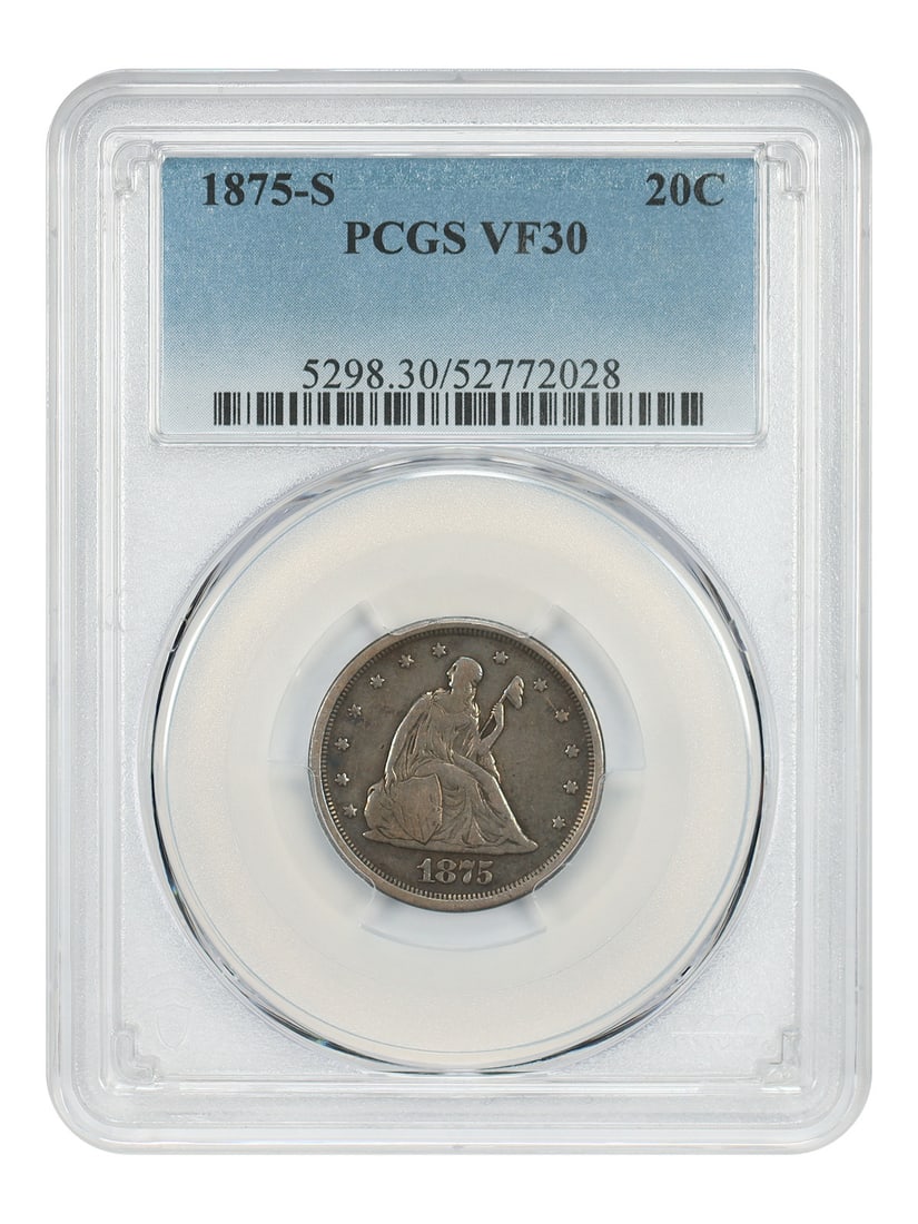 PCGS VF30 1875-S Twenty Cent Coin San Francisco Mint (1 of 4)