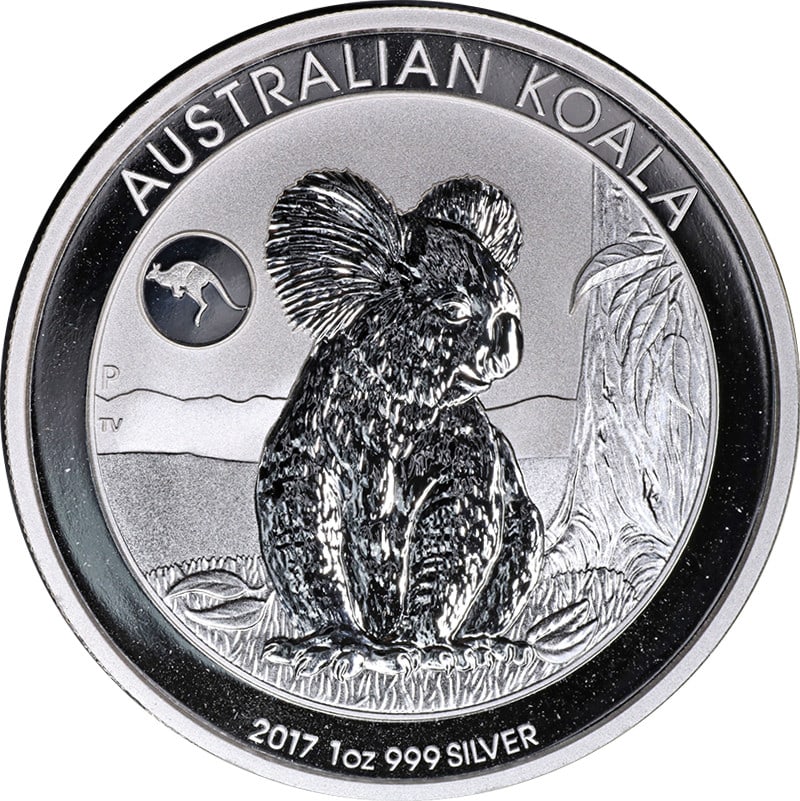2017 Silver Koala One Ounce Coin Kangaroo Privy in OGP Australia (1 of 2)