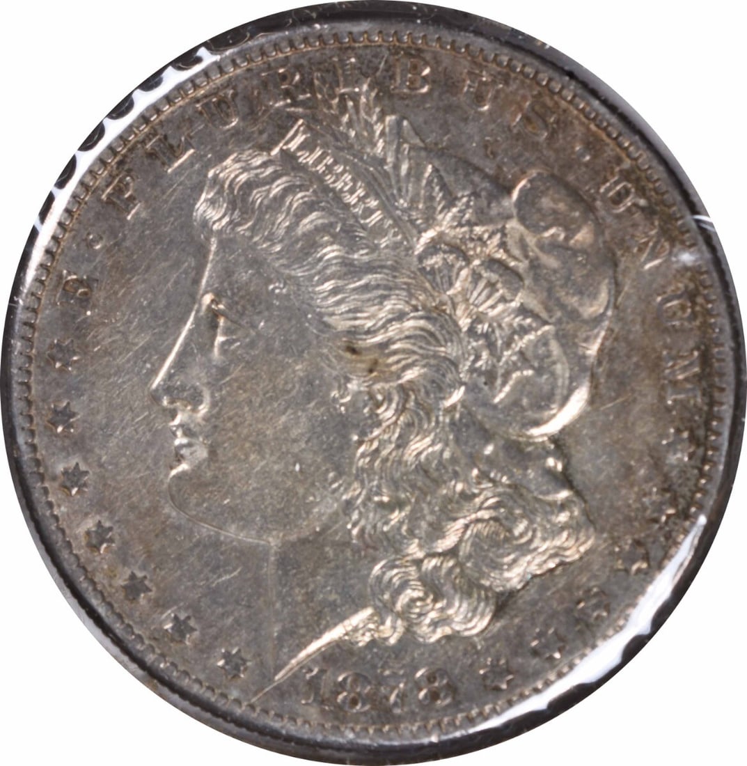 1878-S VAM 50 Morgan Silver Dollar Lava Wing AU Uncertified: 1878-S VAM 50 Morgan Silver Dollar Lava Wing AU Uncertified This 1878-S VAM 50 Morgan Silver Dollar showcases a remarkable design by George T. Morgan. Struck in San Francisco, this coin features a