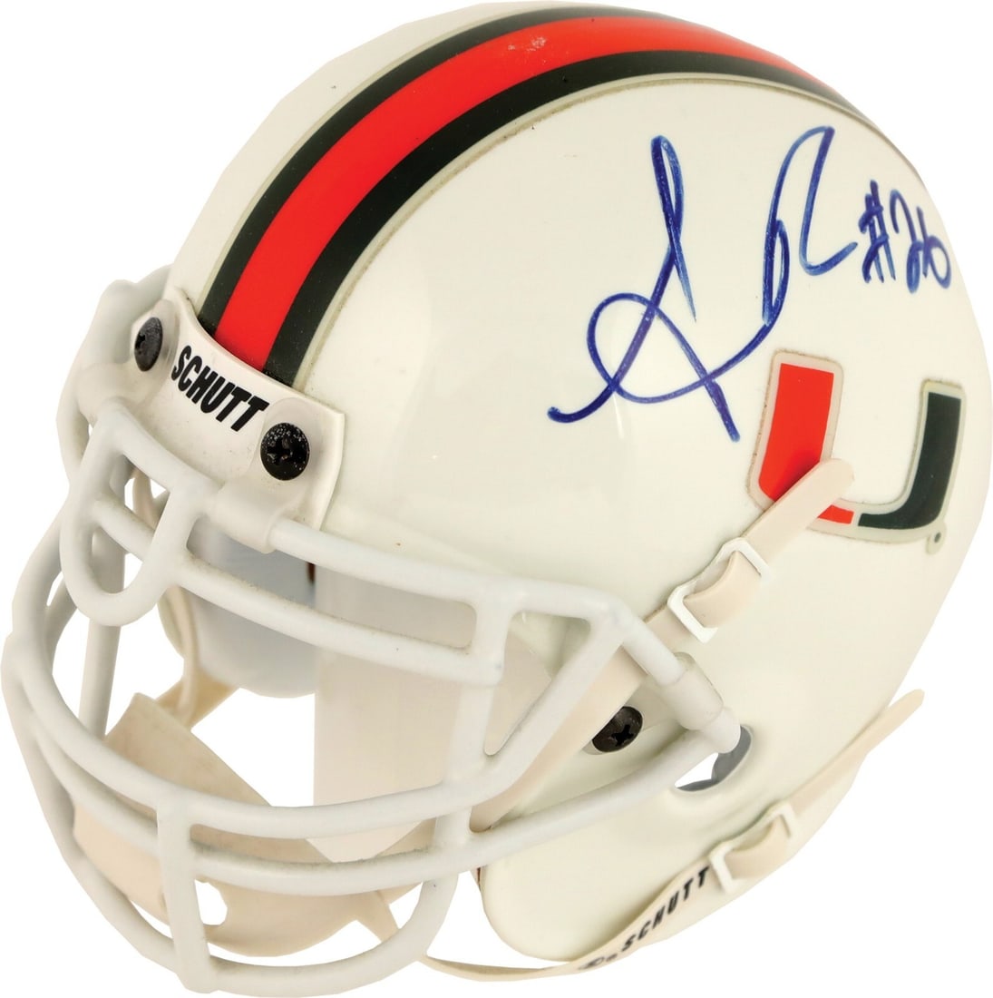 Sean Taylor Signed University of Miami Mini Helmet with JSA COA: Sean Taylor Signed University of Miami Mini Helmet with JSA COA This University of Miami mini football helmet is a remarkable collectible, signed by the legendary player Sean Taylor. He has beautifull