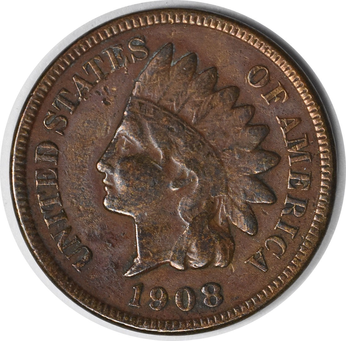 1908-S Indian Head Cent Copper Uncertified Circulated Coin (1 of 2)