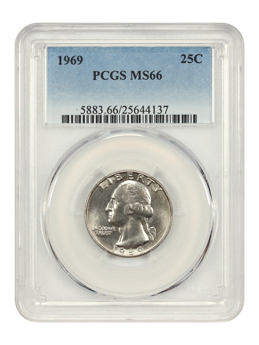 1969 PCGS MS66 Washington Quarter 25 Cent Philadelphia Mint (1 of 4)