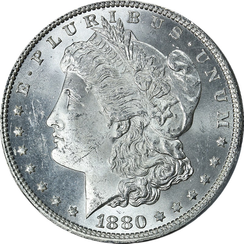 1880-P Morgan Silver Dollar PCGS MS64 Uncirculated Blast White (1 of 4)