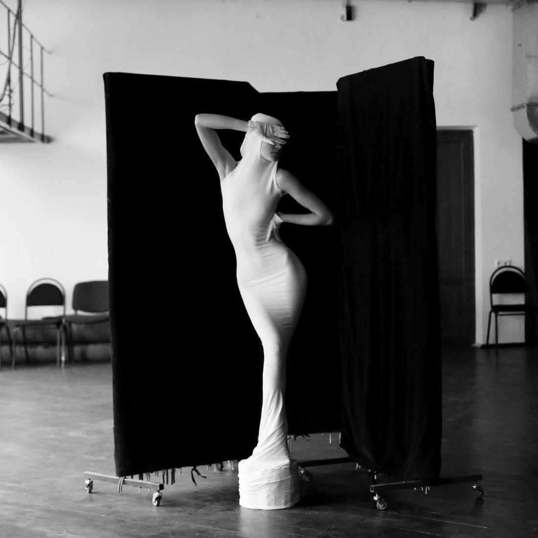 Oscar Black & White Photography 24x24 Edition of 15 by Olha Stepanian: Oscar Black & White Photography 24x24 Edition of 15 by Olha Stepanian Experience the captivating beauty of "Oscar", a striking black and white photograph by Olha Stepanian. This contemporary piece, cr