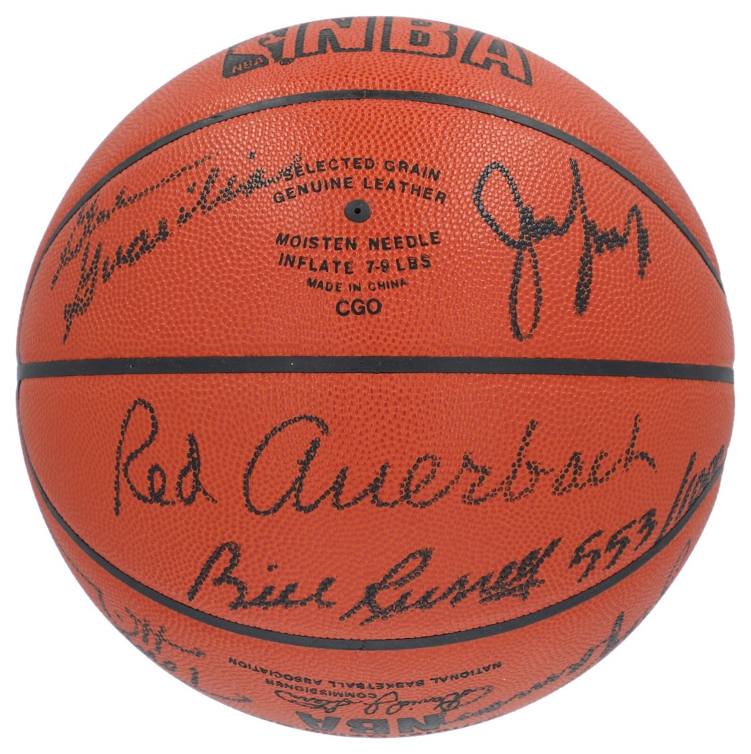 1962-63 Boston Celtics Signed Basketball Bill Russell JSA COA 12 Signatures (1 of 8)
